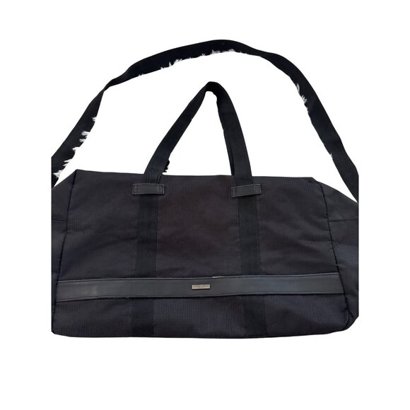Georgio Armani Black Large Nylon & Leather Duffle Bag With Dual Handles & Adjust - Picture 8 of 14